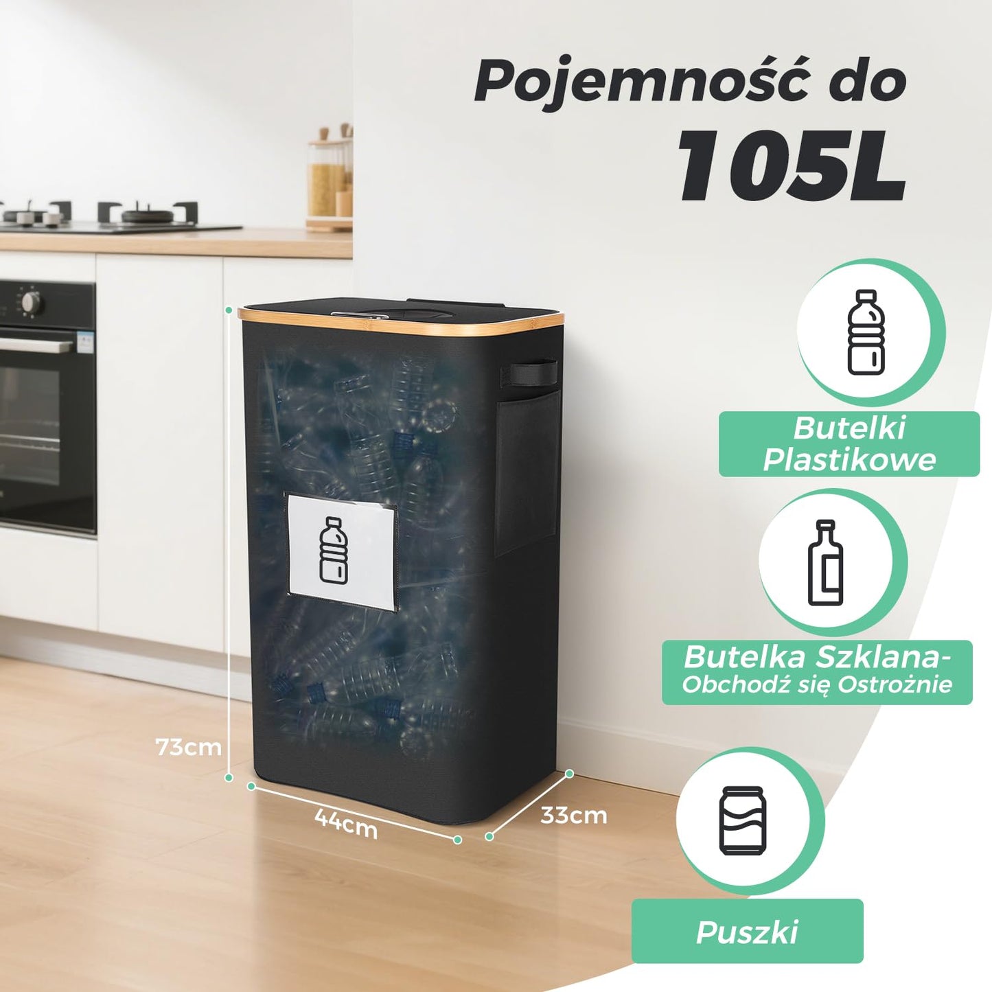 EcoBin 105L – Wszystkie butelki w jednym miejscu